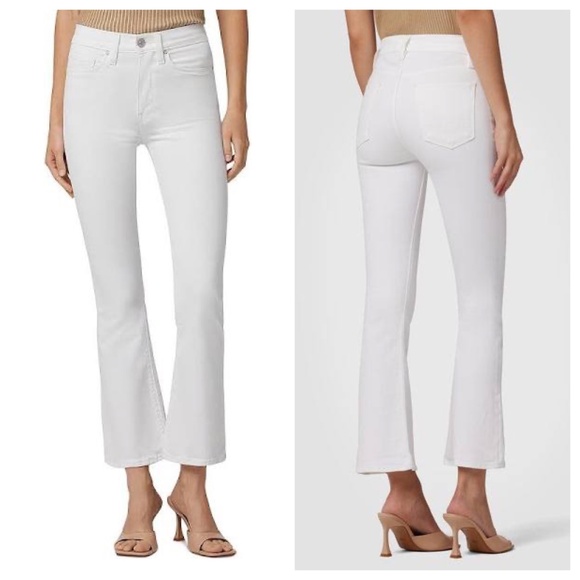 NWT HUDSON Barbara High Waist Bootcut White Jeans Crop Size 26/27 - Picture 1 of 13